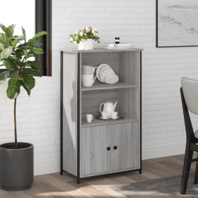 Tall Sonoma gray engineered wood sideboard 62x32x103.5 cm by , Sideboards - Ref: Foro24-834218, Price: 74,95 €, Discount: %