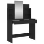 Tocador con espejo negro 96x39x142 cm de , Tocadores para dormitorios - Ref: Foro24-837575, Precio: 89,50 €, Descuento: %