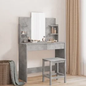 Dresser with concrete gray mirror 96x39x142 cm by , Bedroom Dressers - Ref: Foro24-837577, Price: 79,22 €, Discount: %