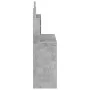 Dresser with concrete gray mirror 96x39x142 cm by , Bedroom Dressers - Ref: Foro24-837577, Price: 79,22 €, Discount: %