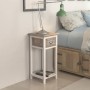 Nachttisch mit 1 braunen und weißen Schublade von vidaXL, Nachttische - Ref: Foro24-242039, Preis: 49,72 €, Rabatt: %