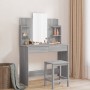 Tocador con espejo color gris Sonoma 96x39x142 cm de , Tocadores para dormitorios - Ref: Foro24-837580, Precio: 127,53 €, Des...