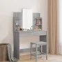 Tocador con espejo color gris Sonoma 96x39x142 cm de , Tocadores para dormitorios - Ref: Foro24-837580, Precio: 120,73 €, Des...