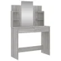 Schminktisch mit Spiegel in Sonoma Grau Farbe 96x39x142 cm von , Schlafzimmerkommoden - Ref: Foro24-837580, Preis: 120,73 €, ...