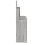 Tocador con espejo color gris Sonoma 96x39x142 cm de , Tocadores para dormitorios - Ref: Foro24-837580, Precio: 127,53 €, Des...