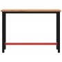 Solid beech wood and metal workbench 115x55x81.5 cm by , Work tables - Ref: Foro24-3188904, Price: 159,72 €, Discount: %