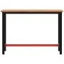 Werkbank aus massivem Buchenholz und Metall, 115 x 55 x 81,5 cm von , Arbeitstische - Ref: Foro24-3188904, Preis: 153,88 €, R...