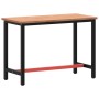 Solid beech wood and metal workbench 115x55x81.5 cm by , Work tables - Ref: Foro24-3188904, Price: 159,72 €, Discount: %