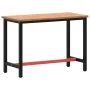 Werkbank aus massivem Buchenholz und Metall, 115 x 55 x 81,5 cm von , Arbeitstische - Ref: Foro24-3188904, Preis: 153,88 €, R...