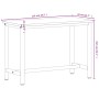 Solid beech wood and metal workbench 115x55x81.5 cm by , Work tables - Ref: Foro24-3188904, Price: 159,72 €, Discount: %