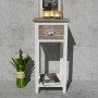 Nachttisch mit 1 braunen und weißen Schublade von vidaXL, Nachttische - Ref: Foro24-242039, Preis: 49,72 €, Rabatt: %