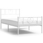 Metallbettgestell mit Kopf- und Fußteil weiß 75x190 cm von , Betten und Lattenroste - Ref: Foro24-355520, Preis: 73,50 €, Rab...
