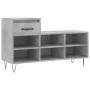 Concrete gray plywood shoe rack furniture 102x36x60 cm by , Shoe racks and shoe organizers - Ref: Foro24-831368, Price: 44,88...