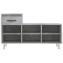 Mueble zapatero madera contrachapada gris hormigón 102x36x60 cm de , Zapateros y organizadores de calzado - Ref: Foro24-83136...