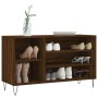 Mueble zapatero madera contrachapada roble marrón 102x36x60 cm