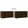 Mueble zapatero madera contrachapada roble marrón 102x36x60 cm