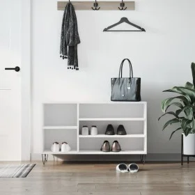 Weißer Schuhschrank aus Sperrholz, 102 x 36 x 60 cm von , Schuhregale und Schuhorganisatoren - Ref: Foro24-831412, Preis: 47,...