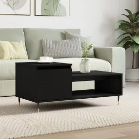 Mesa de centro madera contrachapada negro 100x50x45 cm de , Mesas de centro - Ref: Foro24-830821, Precio: 48,38 €, Descuento: %