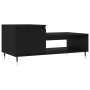 Mesa de centro madera contrachapada negro 100x50x45 cm