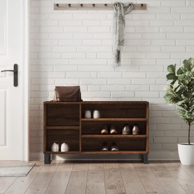 Brown oak plywood shoe cabinet 102x36x60 cm by , Shoe racks and shoe organizers - Ref: Foro24-831427, Price: 52,16 €, Discoun...