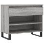 Mueble zapatero madera contrachapada gris Sonoma 70x36x60 cm de , Zapateros y organizadores de calzado - Ref: Foro24-831450, ...