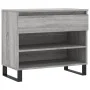 Schuhschrank aus grauem Sonoma-Sperrholz, 70 x 36 x 60 cm von , Schuhregale und Schuhorganisatoren - Ref: Foro24-831450, Prei...