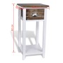 Nachttisch mit 1 braunen und weißen Schublade von vidaXL, Nachttische - Ref: Foro24-242039, Preis: 49,72 €, Rabatt: %