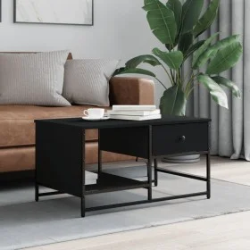 Black engineered wood coffee table 85.5x51x45 cm by , Coffee table - Ref: Foro24-835339, Price: 56,10 €, Discount: %