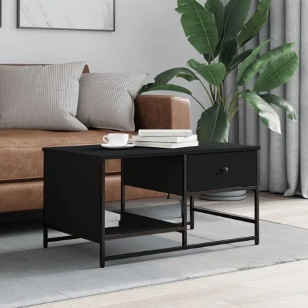 Mesa de centro madera de ingeniería negra 85,5x51x45 cm de , Mesas de centro - Ref: Foro24-835339, Precio: 56,10 €, Descuento: %