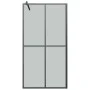 Accessible shower screen dark tempered glass 100x195 cm by , Shower walls and screens - Ref: Foro24-151886, Price: 166,21 €, ...
