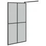 Accessible shower screen dark tempered glass 100x195 cm by , Shower walls and screens - Ref: Foro24-151886, Price: 166,21 €, ...