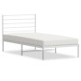 Bettgestell aus Metall mit weißem Kopfteil 80x200 cm von , Betten und Lattenroste - Ref: Foro24-352359, Preis: 61,71 €, Rabat...