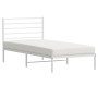 Bettgestell aus Metall mit weißem Kopfteil 80x200 cm von , Betten und Lattenroste - Ref: Foro24-352359, Preis: 61,71 €, Rabat...