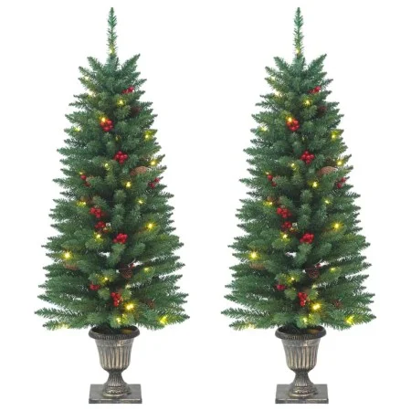 Artificial Christmas trees 2 pcs 100 LED green 120 cm by , Christmas trees - Ref: Foro24-357770, Price: 84,55 €, Discount: %