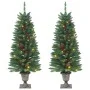 Artificial Christmas trees 2 pcs 100 LED green 120 cm by , Christmas trees - Ref: Foro24-357770, Price: 84,55 €, Discount: %