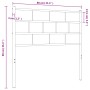 Kopfteil aus schwarzem Metall, 75 cm von , Kopf- und Fußteile - Ref: Foro24-355685, Preis: 18,72 €, Rabatt: %