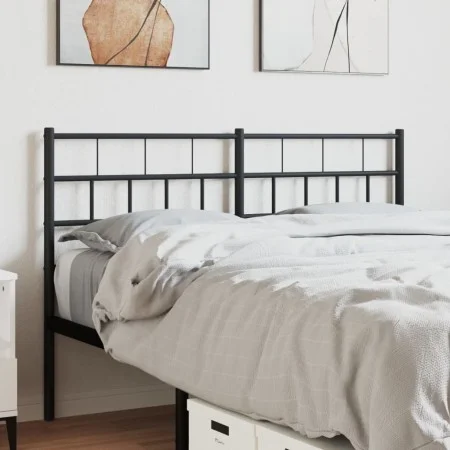 Cabecero de metal negro 135 cm de , Cabeceros y pies de cama - Ref: Foro24-355691, Precio: 31,31 €, Descuento: %