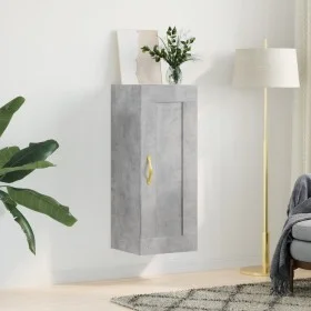 Concrete gray engineered wood wall cabinet 34.5x34x90 cm by , Sideboards - Ref: Foro24-835022, Price: 40,89 €, Discount: %