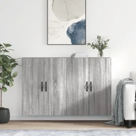 Wandschränke 2 Stk. Sonomagraues Holzwerkstoff von , Sideboards - Ref: Foro24-3197895, Preis: 137,26 €, Rabatt: %