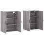 Armarios de pared 2 uds madera de ingeniería gris Sonoma de , Aparadores - Ref: Foro24-3197895, Precio: 139,02 €, Descuento: %