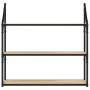 Wandregal aus Sonoma-Eichenholzwerkstoff, 80 x 21 x 78,5 cm von , Regale und Regale - Ref: Foro24-835455, Preis: 51,07 €, Rab...