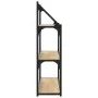 Sonoma oak engineered wood wall shelf 80x21x78.5cm by , Shelves and shelves - Ref: Foro24-835455, Price: 48,97 €, Discount: %