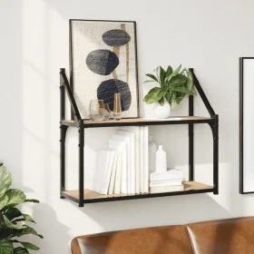 Sonoma oak engineered wood wall shelf 60x21x51 cm by , Shelves and shelves - Ref: Foro24-835460, Price: 28,82 €, Discount: %