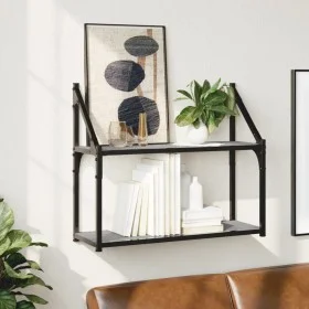 Sonoma gray engineered wood wall shelf 60x21x51 cm by , Shelves and shelves - Ref: Foro24-835462, Price: 24,85 €, Discount: %