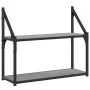 Sonoma graues Wandregal aus Holzwerkstoff, 60 x 21 x 51 cm von , Regale und Regale - Ref: Foro24-835462, Preis: 24,94 €, Raba...