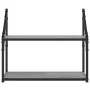Sonoma graues Wandregal aus Holzwerkstoff, 60 x 21 x 51 cm von , Regale und Regale - Ref: Foro24-835462, Preis: 24,94 €, Raba...