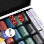 Poker chip set 600 pieces 4 g by , Poker cases and chips - Ref: Foro24-80413, Price: 68,33 €, Discount: %