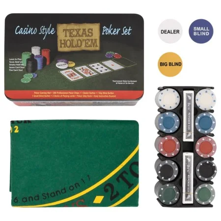 Poker chip set 200 pieces 4 g by , Poker cases and chips - Ref: Foro24-80418, Price: 19,02 €, Discount: %