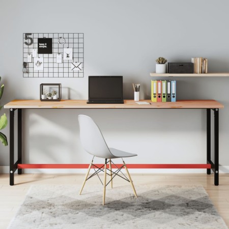 Tablero de escritorio madera maciza de haya 220x55x2,5 cm de , Tableros para mesas - Ref: Foro24-356098, Precio: 200,09 €, De...