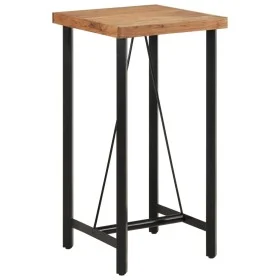 Iron and solid acacia wood high table 55x55x107 cm by , Kitchen and dining tables - Ref: Foro24-356369, Price: 180,93 €, Disc...